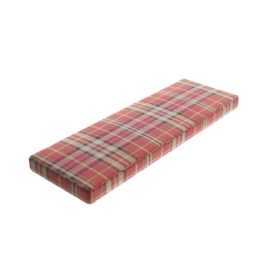 Custom Bench Cushion in Tartan - Redwood