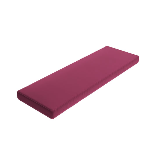 Custom Bench Cushion in Lush Linen Beet