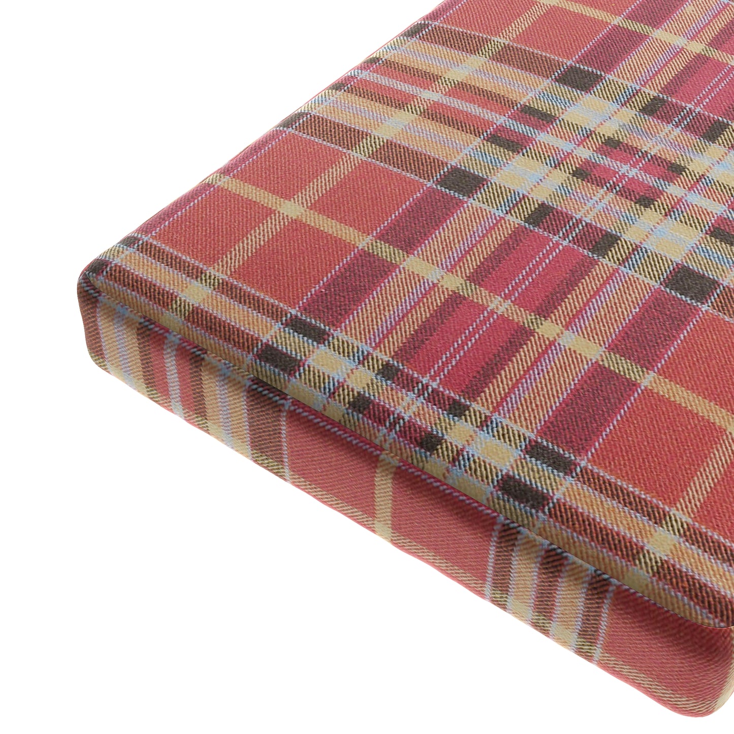 Custom Bench Cushion in Tartan - Redwood