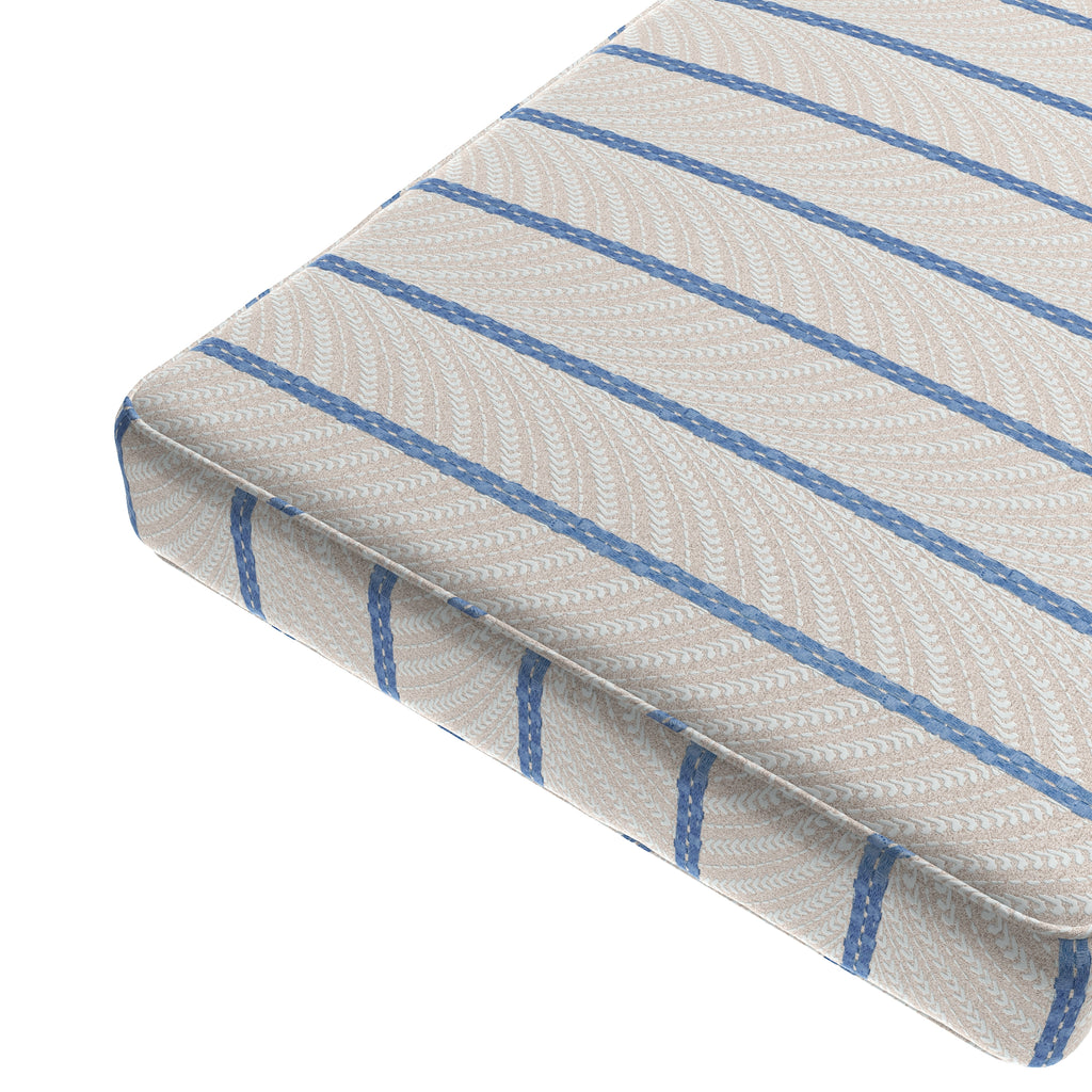 Custom Bench Cushion in Ophelia - Blue