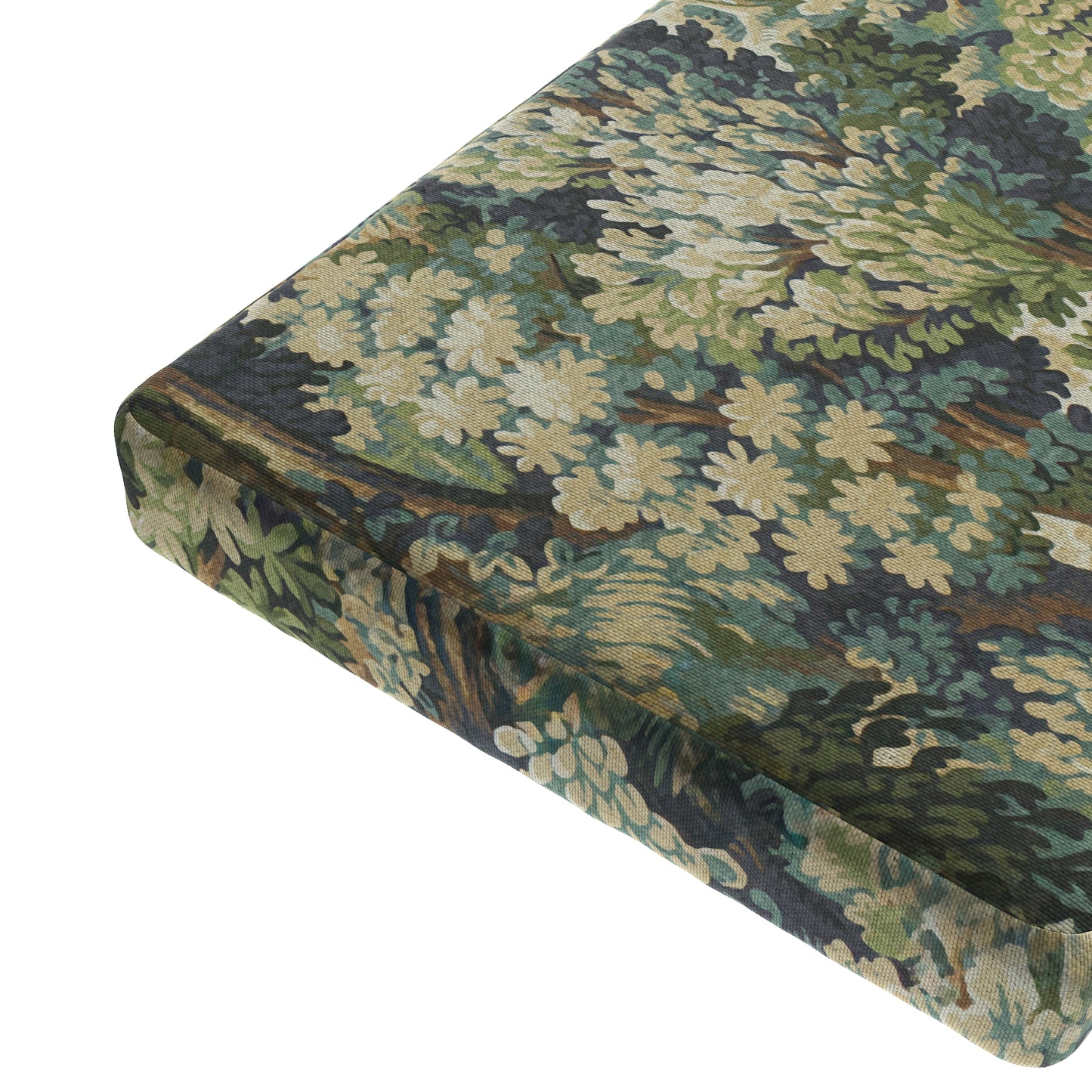 Custom Bench Cushion in Enchanted Forest - Peridot
