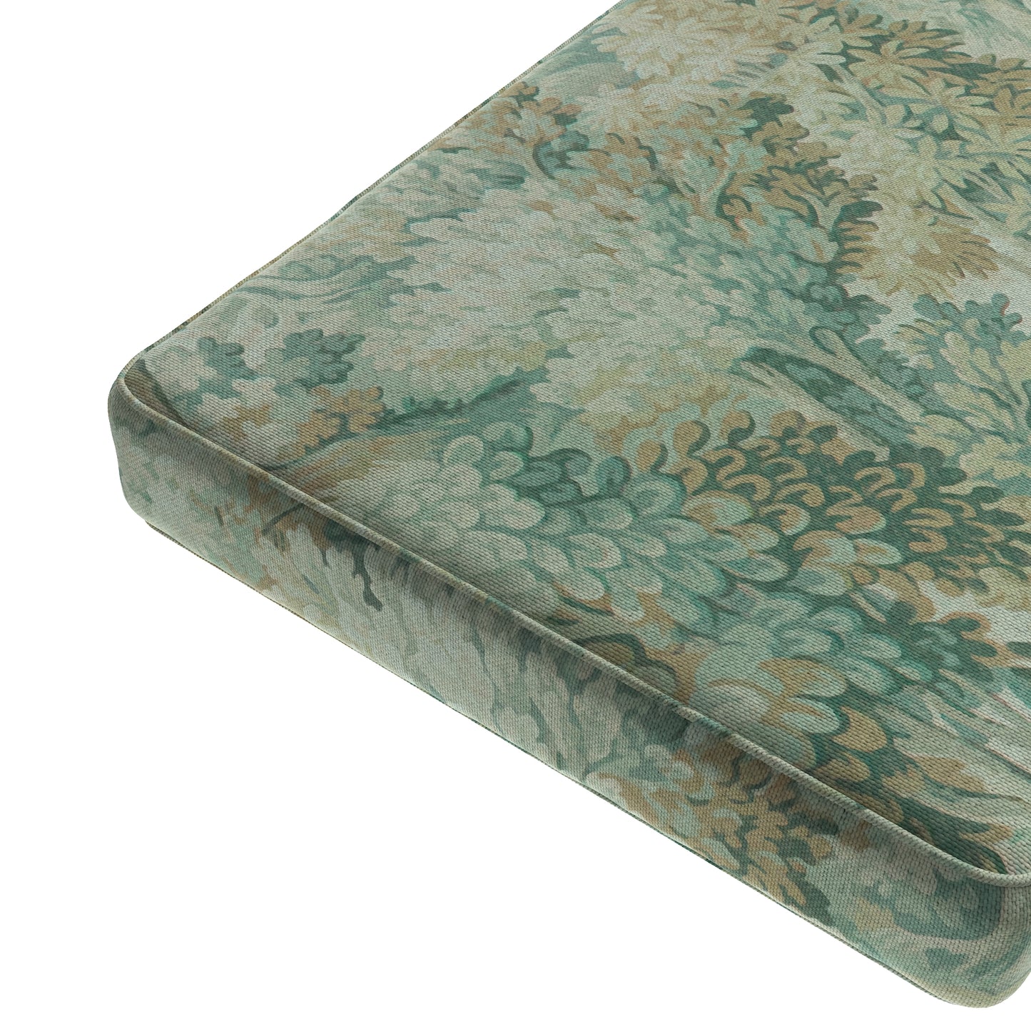 Custom Bench Cushion in Enchanted Forest - Mineral