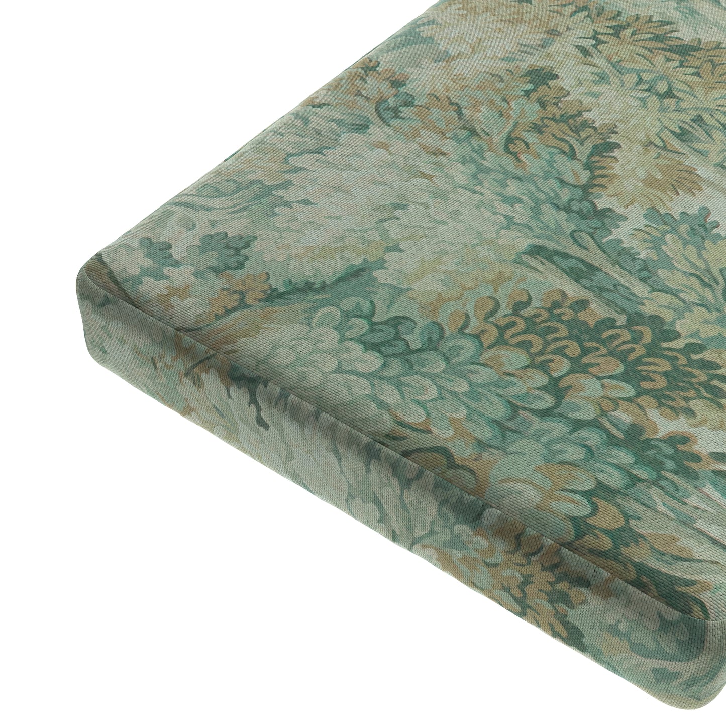 Custom Bench Cushion in Enchanted Forest - Mineral