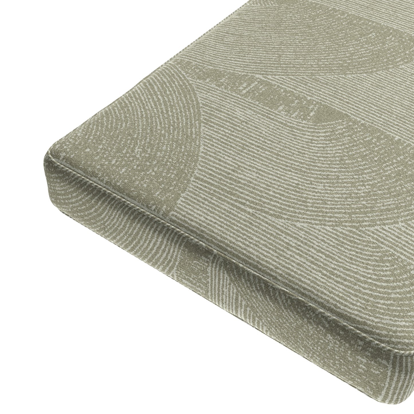 Custom Bench Cushion in Makes Waves - Oatmeal