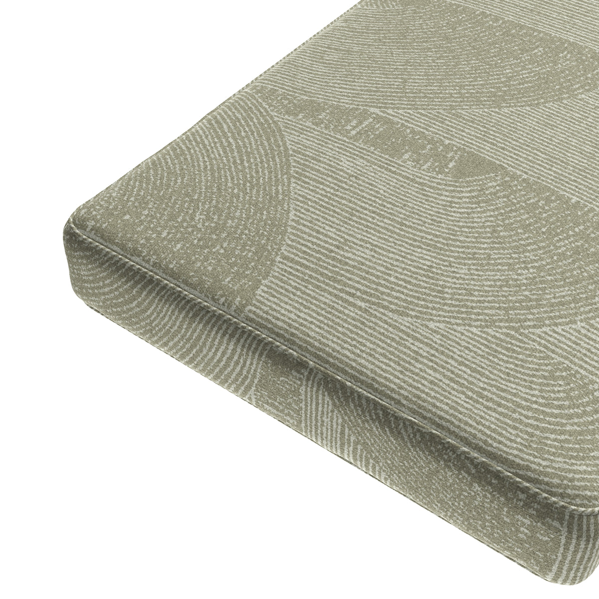 Custom Bench Cushion in Makes Waves - Oatmeal