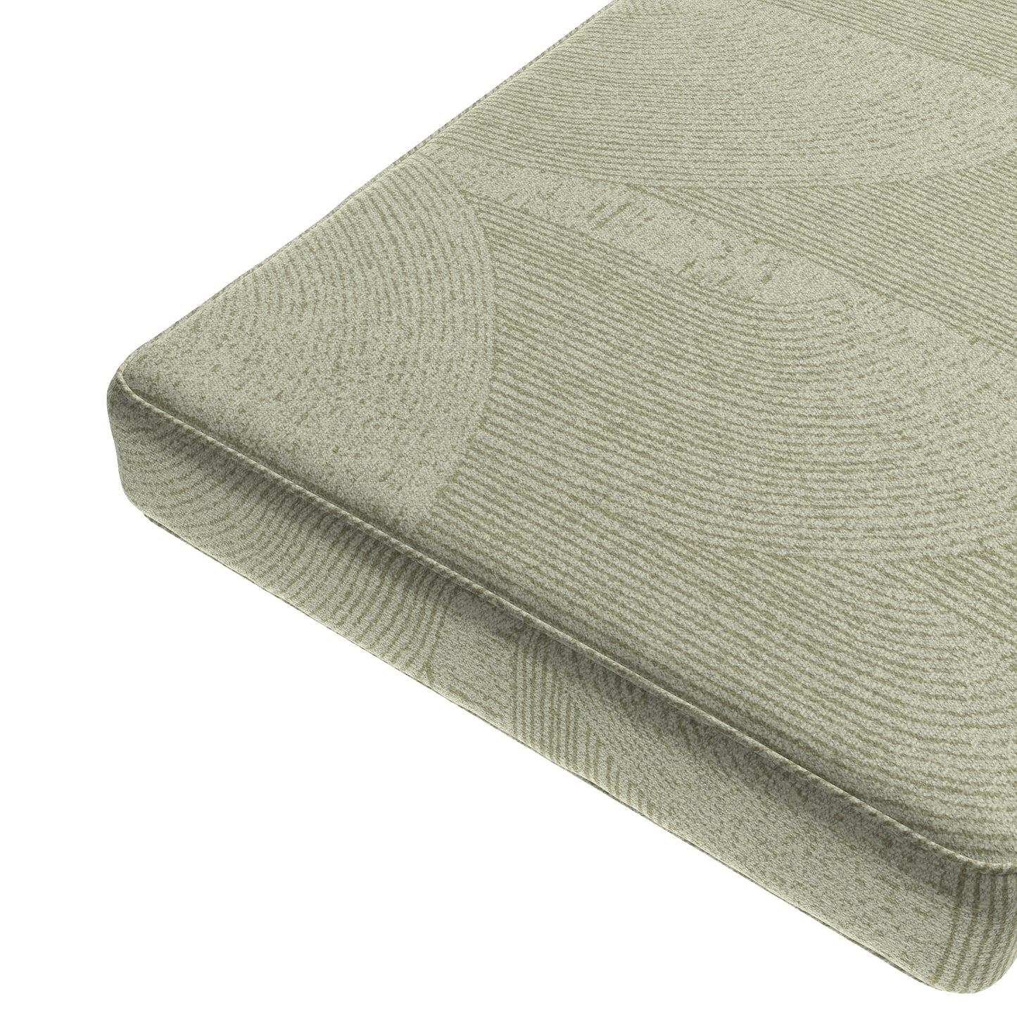 Custom Bench Cushion in Makes Waves - Parchment