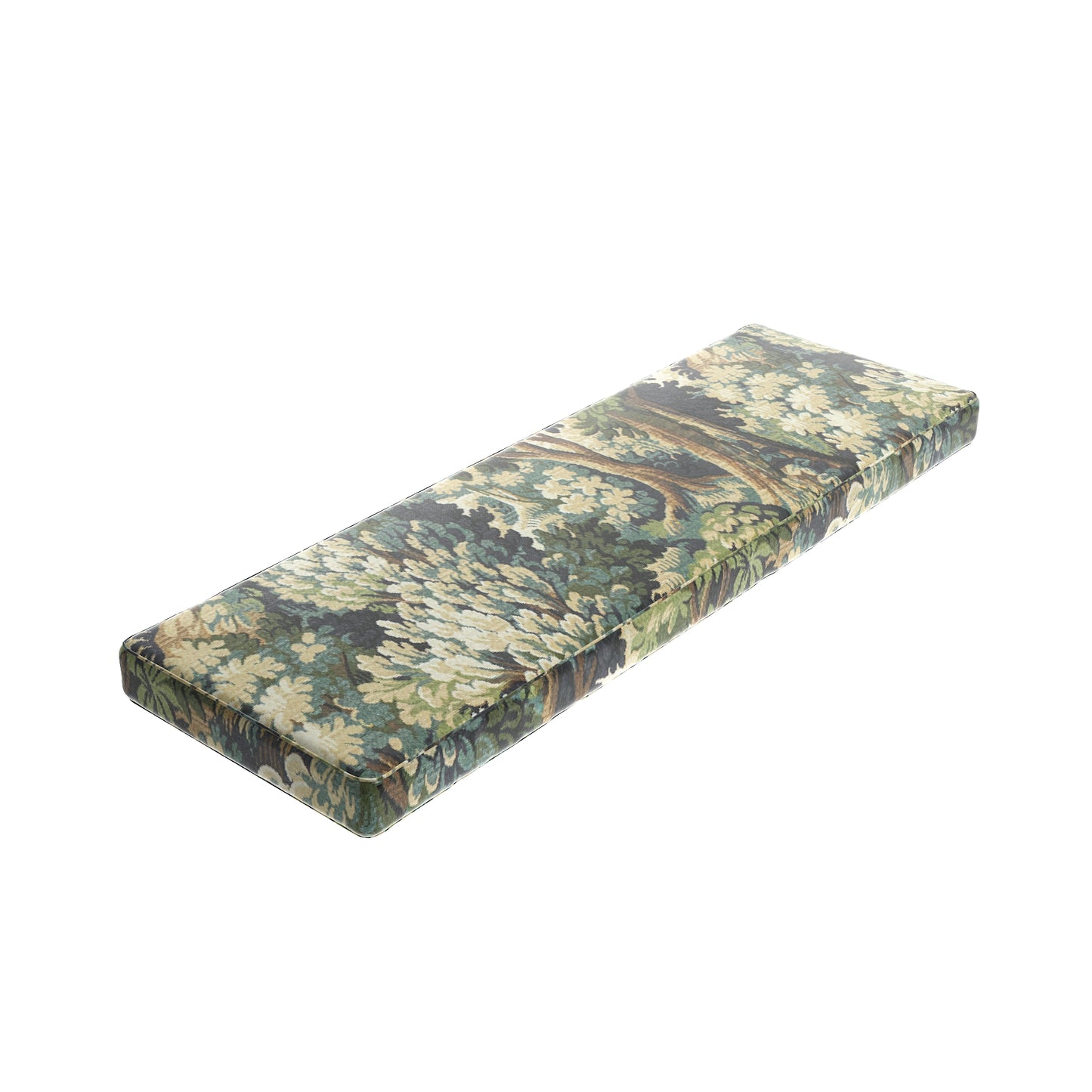 Custom Bench Cushion in Enchanted Forest - Peridot