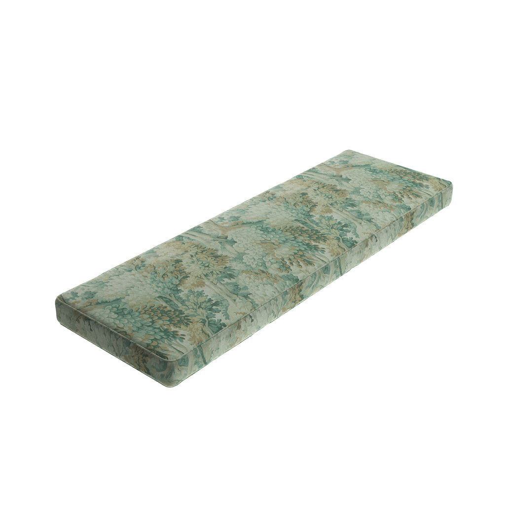 Custom Bench Cushion in Enchanted Forest - Mineral