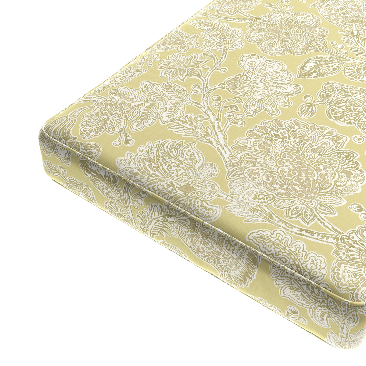 Custom Bench Cushion in English Garden - Honey