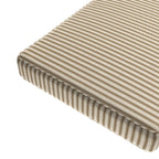 Custom Bench Cushion in Little White Line Cognac