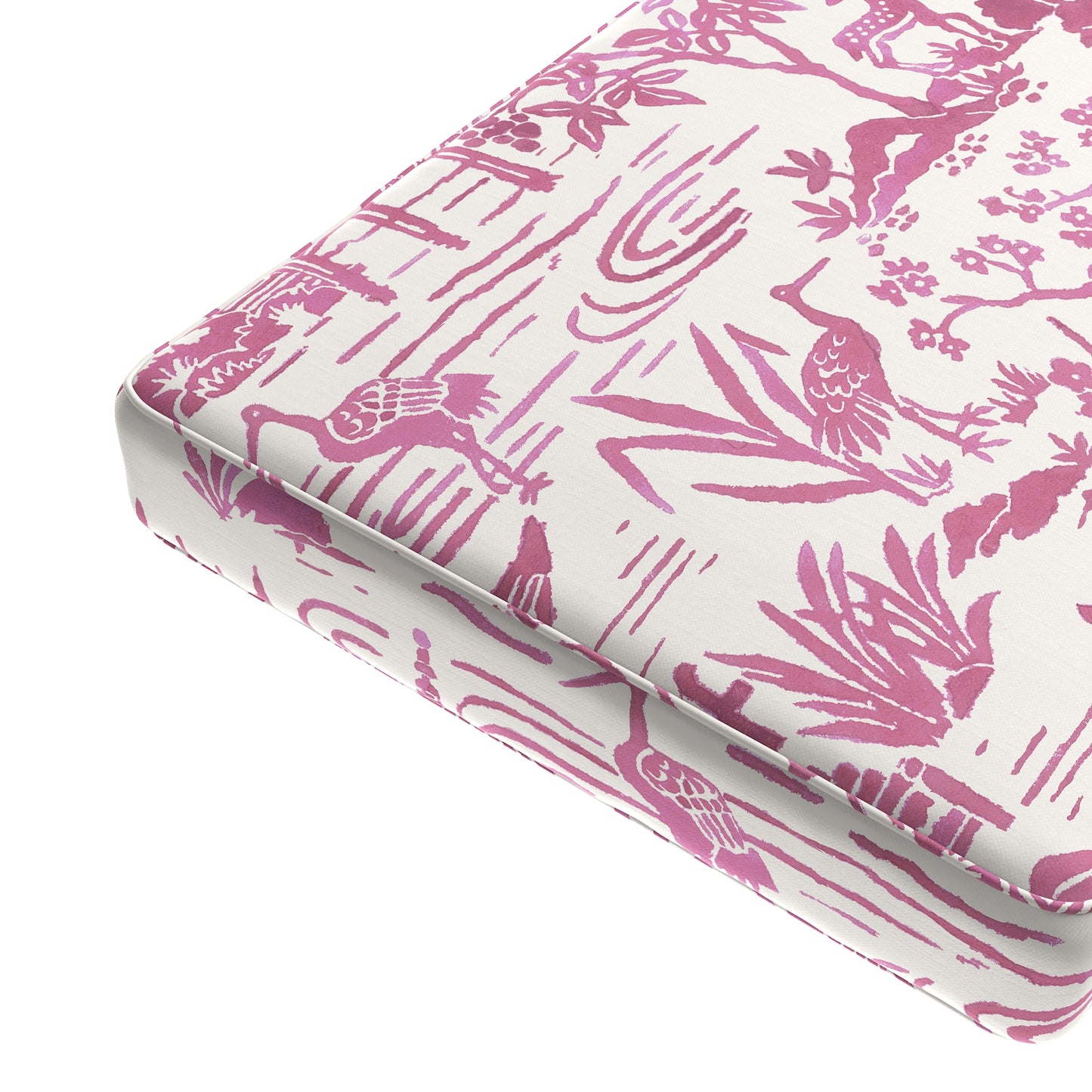 Custom Bench Cushion in Zen Garden - Cherry