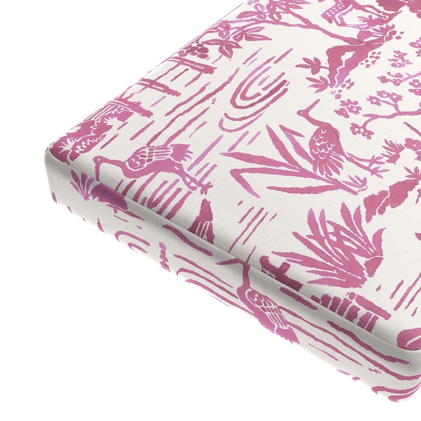Custom Bench Cushion in Zen Garden - Cherry