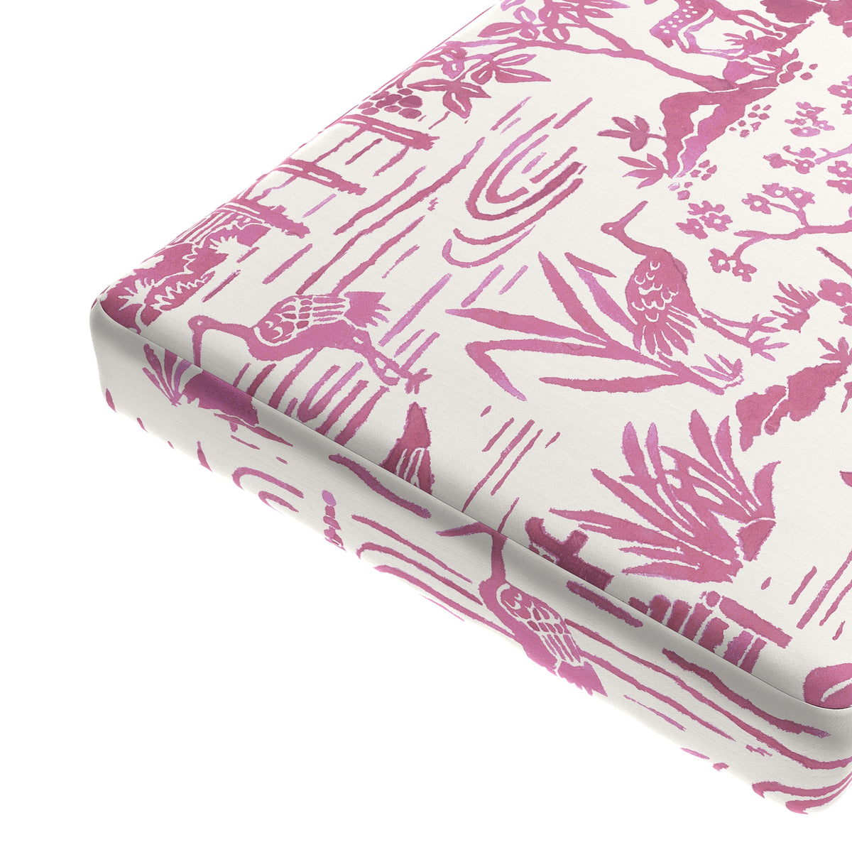 Custom Bench Cushion in Zen Garden - Cherry