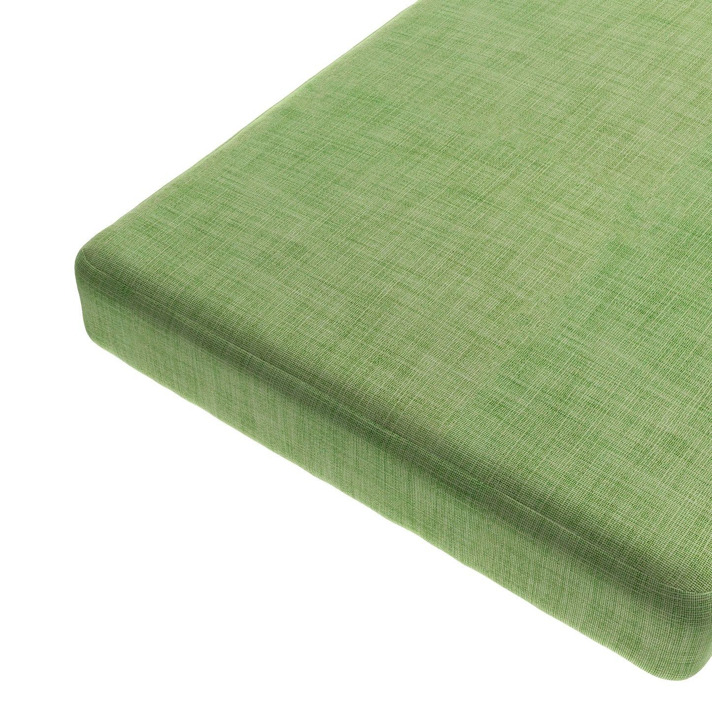 Custom Bench Cushion in Woven Cotton - Green