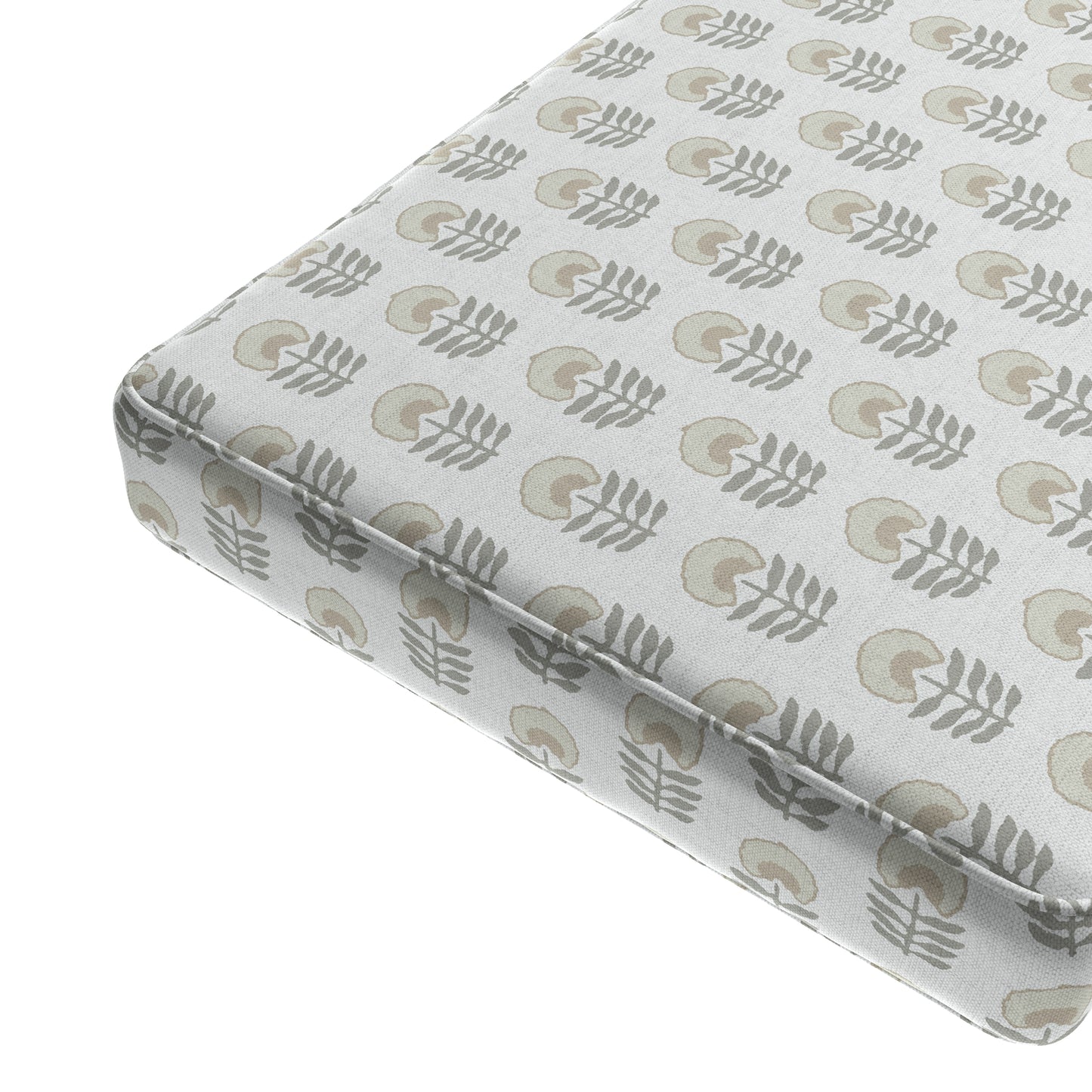 Custom Bench Cushion in Mini Florals - Ivory
