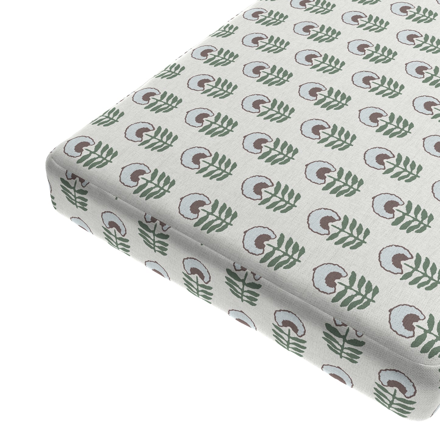 Custom Bench Cushion in Mini Florals - Sky Garden