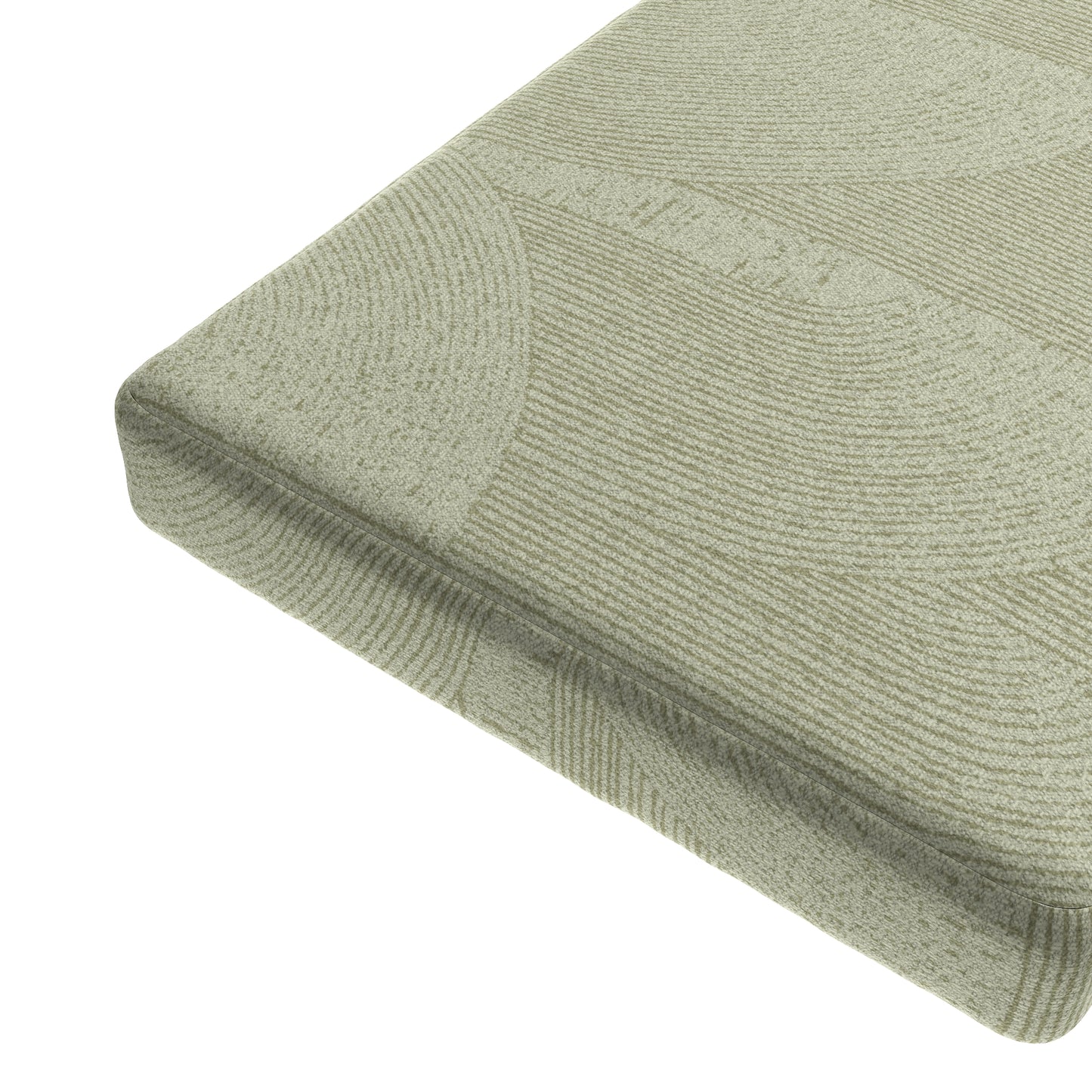 Custom Bench Cushion in Makes Waves - Parchment