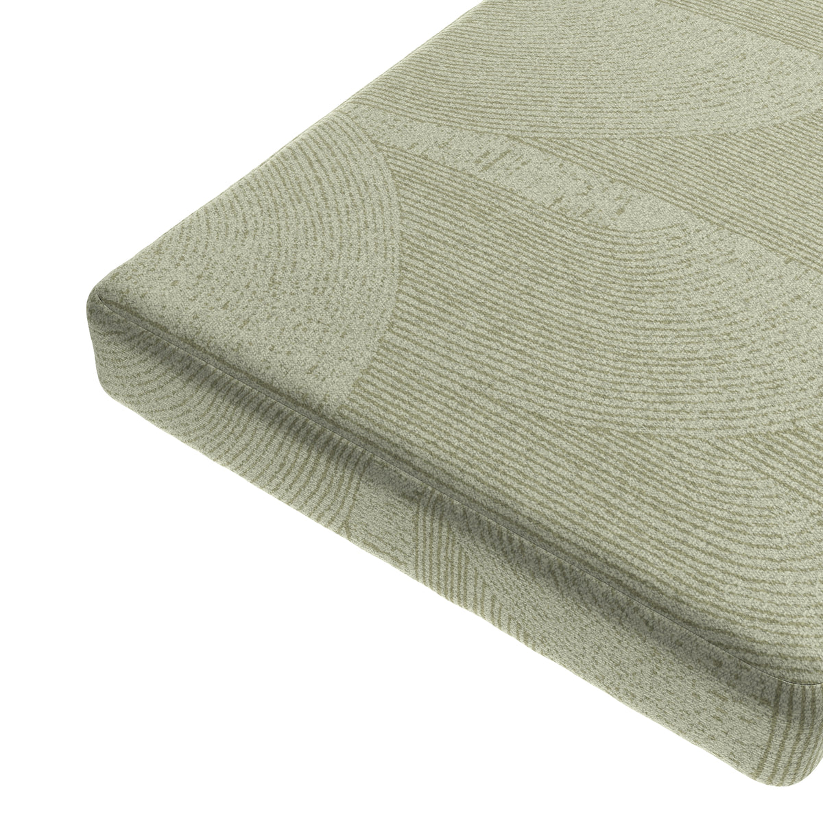 Custom Bench Cushion in Makes Waves - Parchment