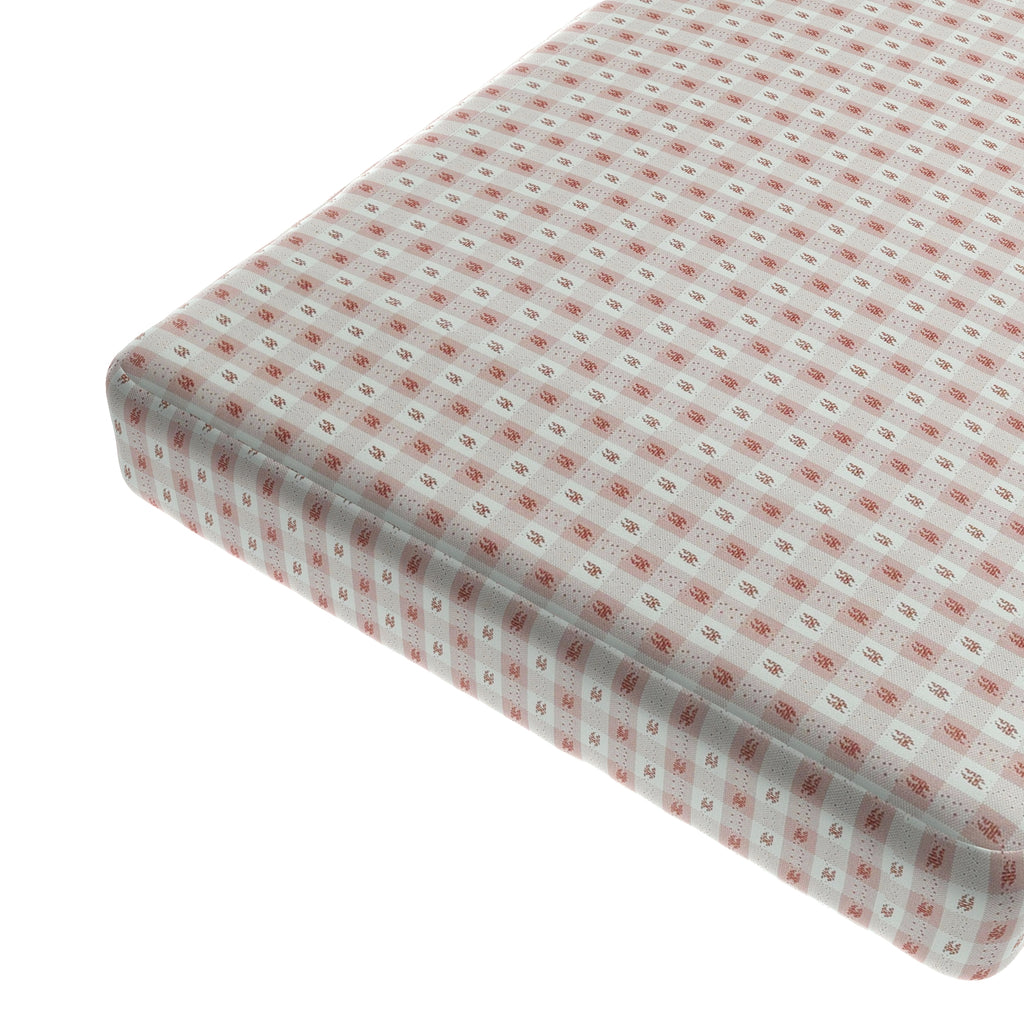 Custom Bench Cushion in Luxe Gingham - Blush