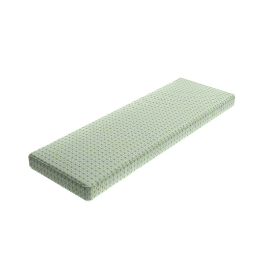 Custom Bench Cushion in Luxe Gingham - Celery