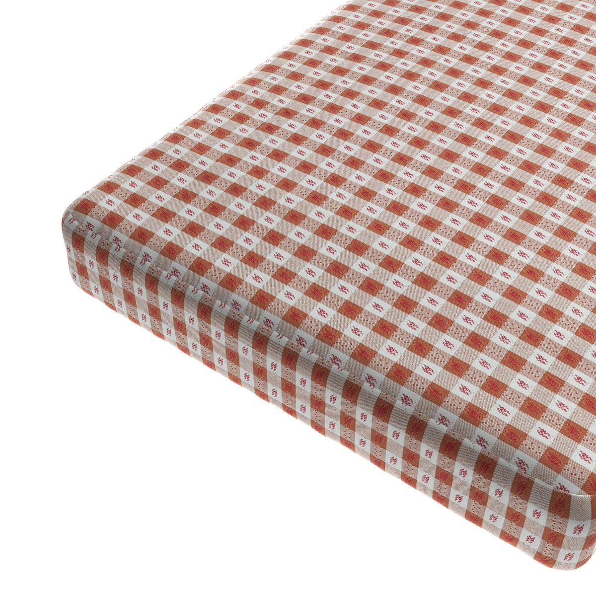 Custom Bench Cushion in Luxe Gingham - Red