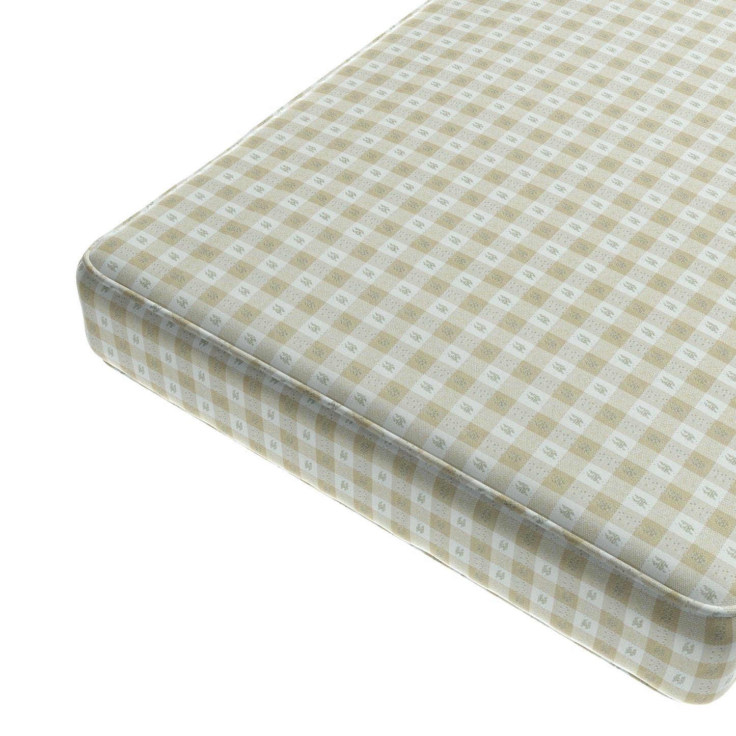 Custom Bench Cushion in Luxe Gingham - Wheat