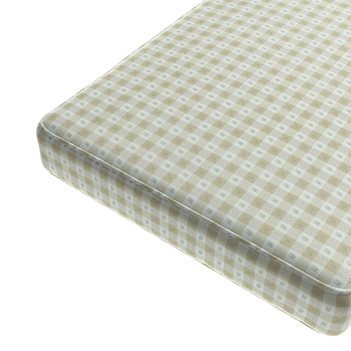 Custom Bench Cushion in Luxe Gingham - Wheat