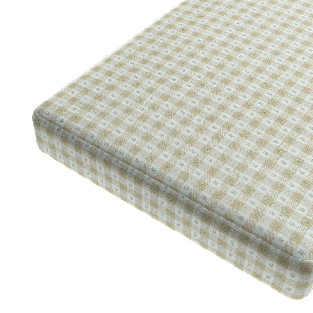 Custom Bench Cushion in Luxe Gingham - Wheat