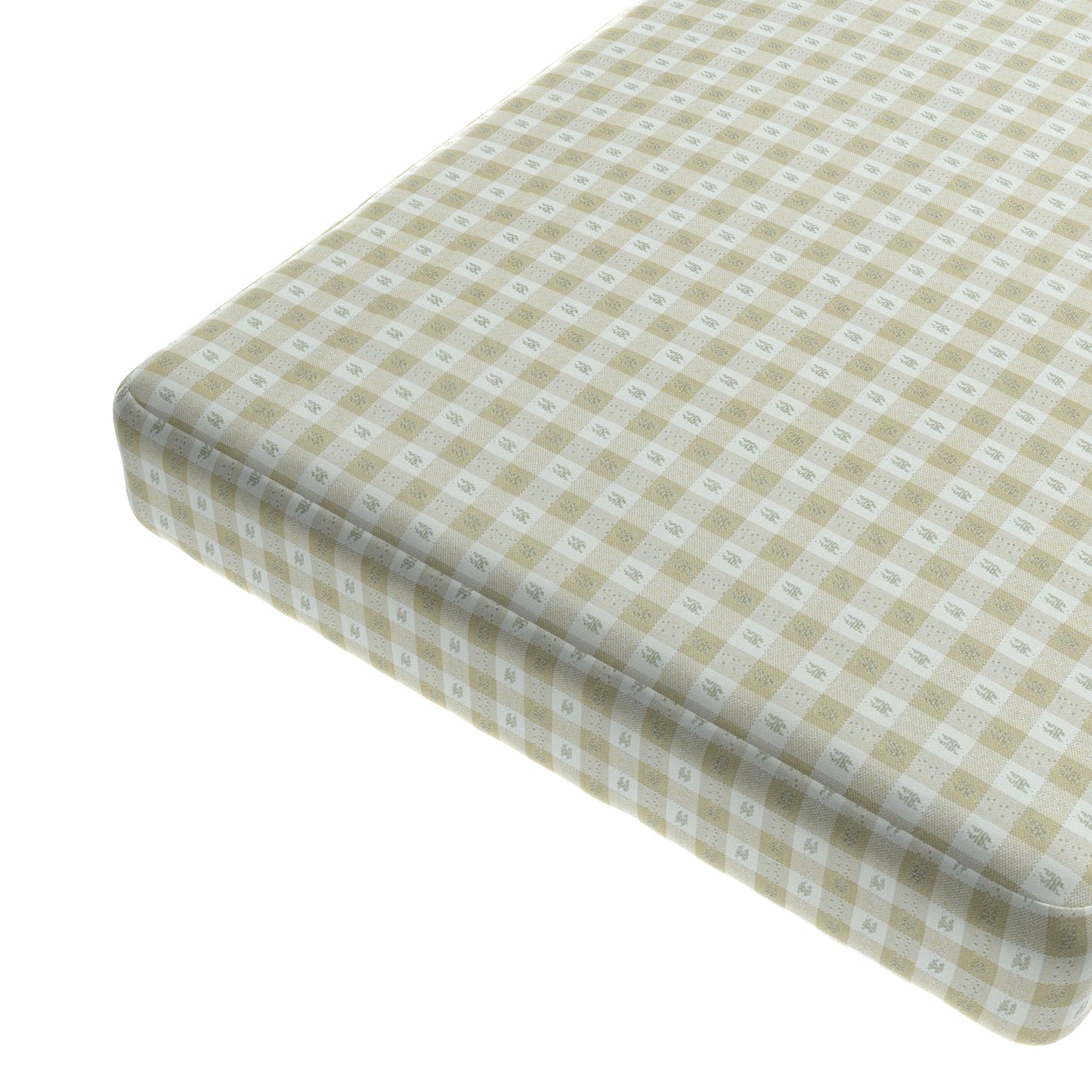 Custom Bench Cushion in Luxe Gingham - Wheat