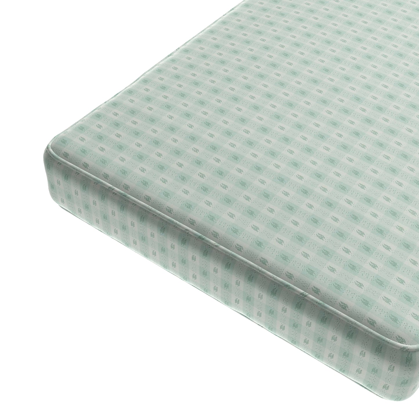 Custom Bench Cushion in Luxe Gingham - Spa