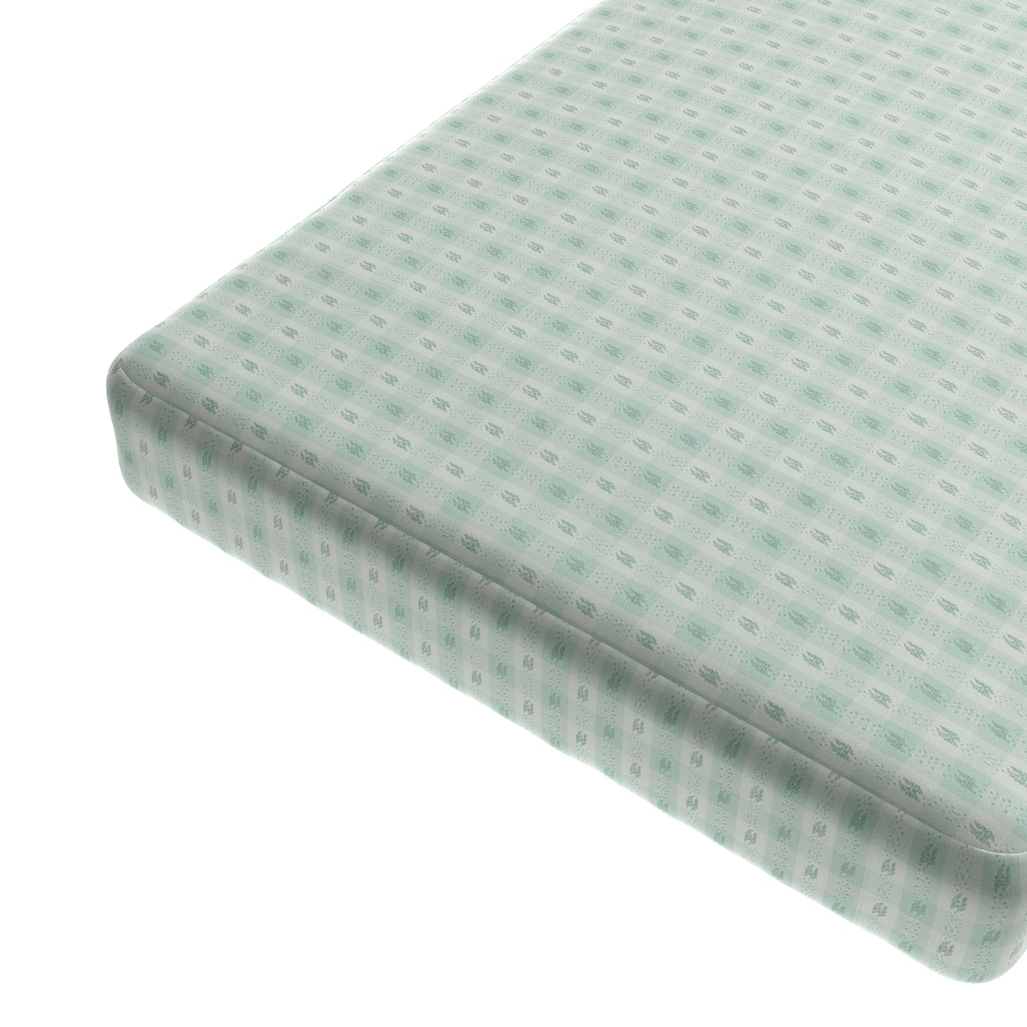 Custom Bench Cushion in Luxe Gingham - Spa