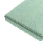 Custom Bench Cushion in Woven Cotton - Aqua