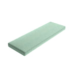 Custom Bench Cushion in Woven Cotton - Aqua