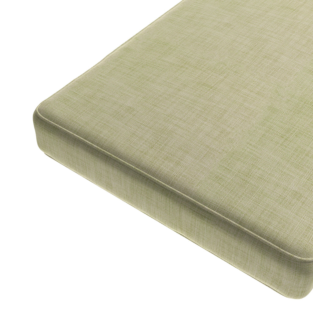 Custom Bench Cushion in Woven Cotton - Sand