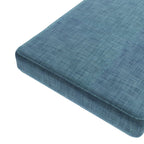 Custom Bench Cushion in Woven Cotton - Deep Blue