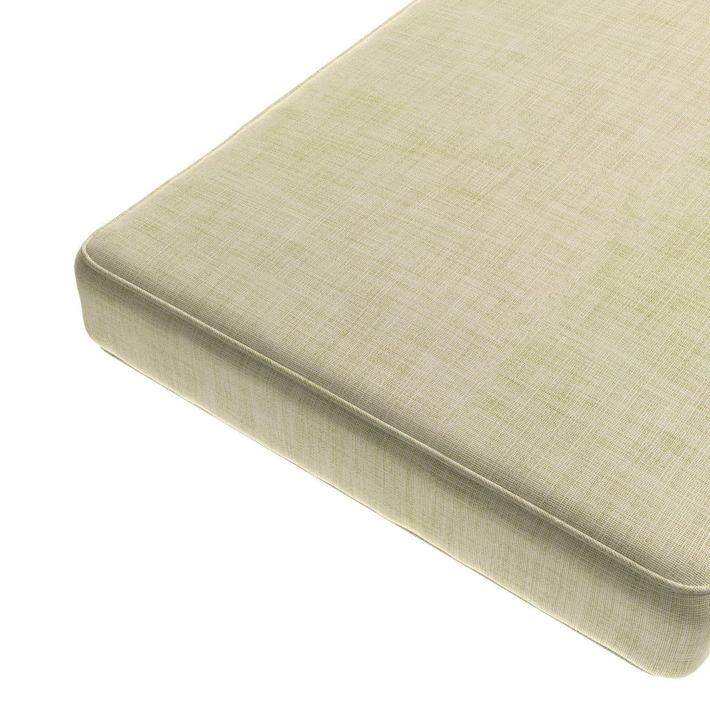 Custom Bench Cushion in Woven Cotton - Beige