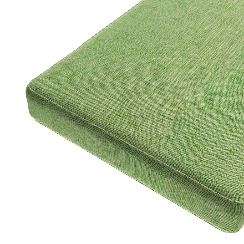 Custom Bench Cushion in Woven Cotton - Green