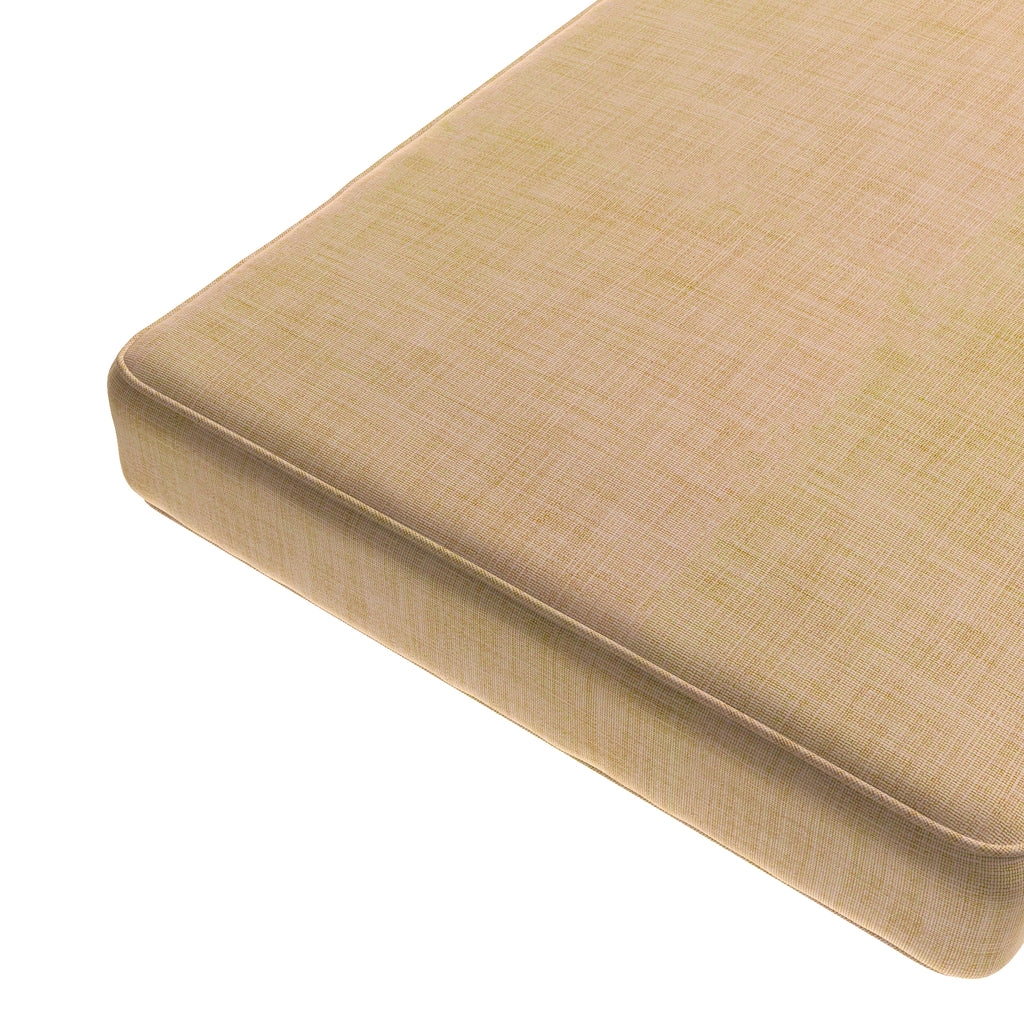 Custom Bench Cushion in Woven Cotton - Melon