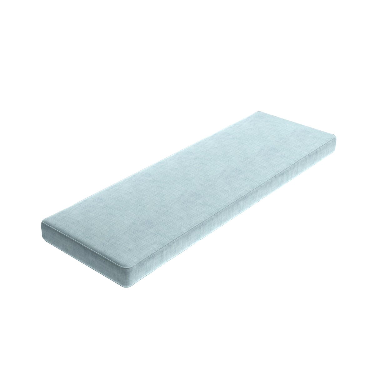 Custom Bench Cushion in Woven Cotton - Sky Blue
