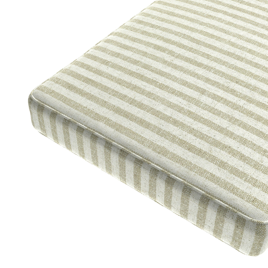 Custom Bench Cushion in Candy Shop Stripes - Dune