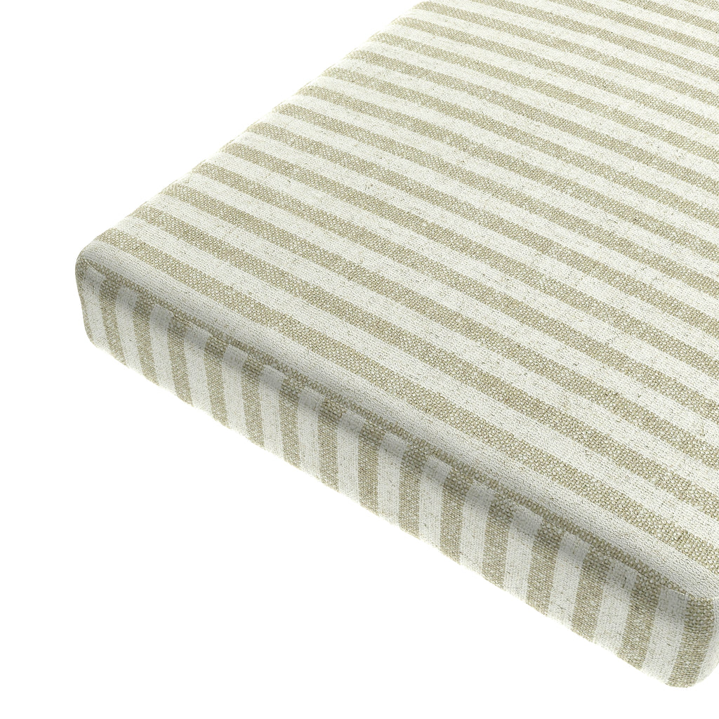 Custom Bench Cushion in Candy Shop Stripes - Dune