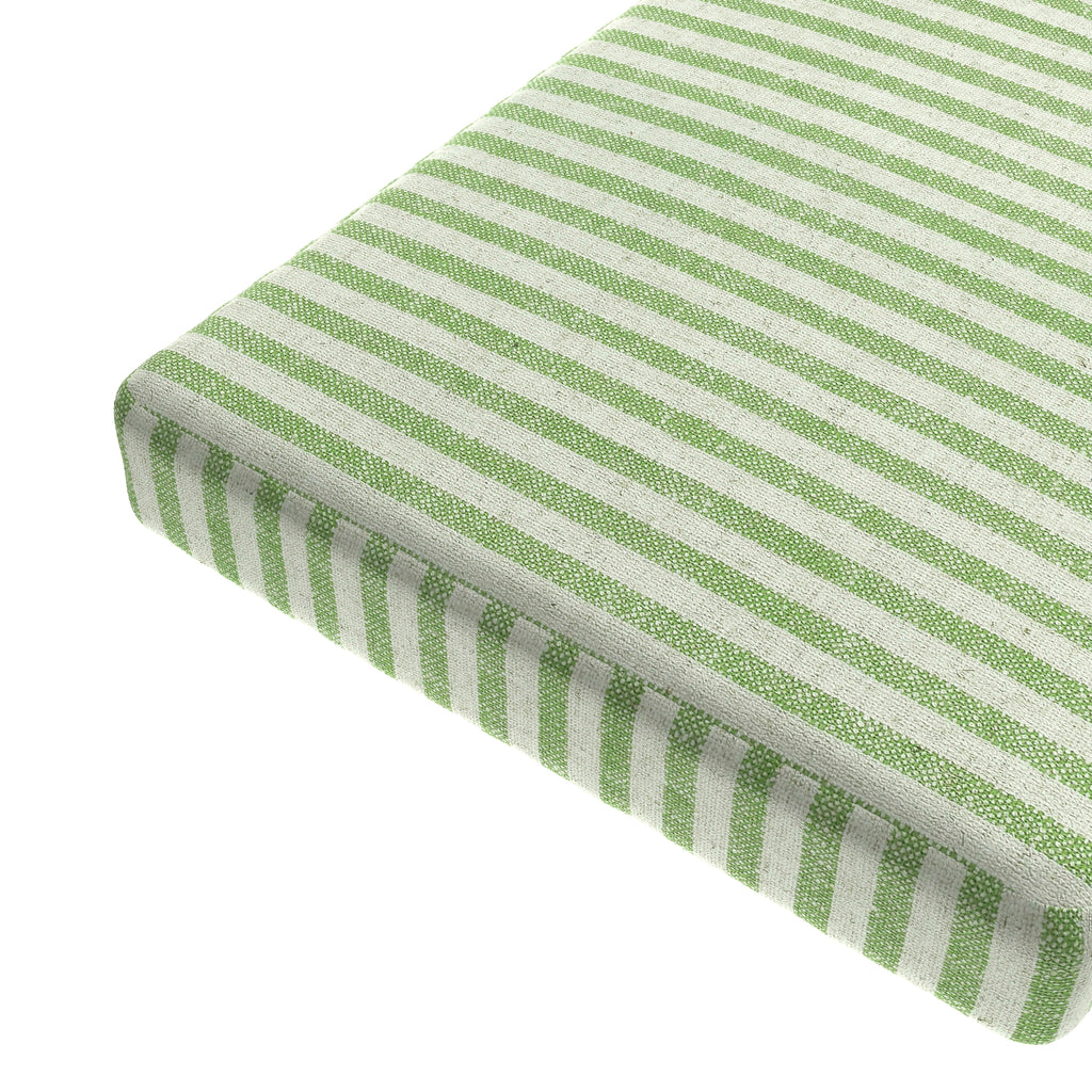 Custom Bench Cushion in Candy Shop Stripes - Lime