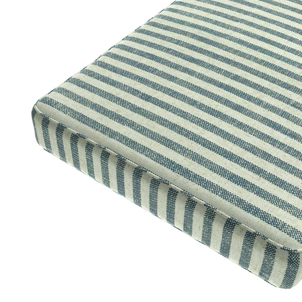 Custom Bench Cushion in Candy Shop Stripes - Navy