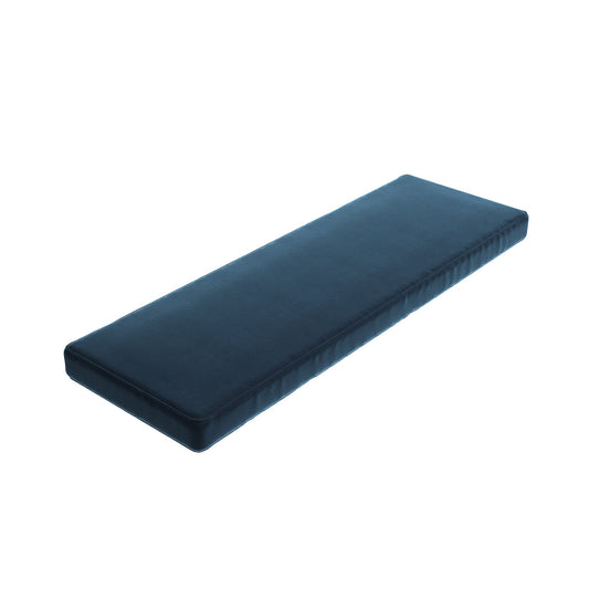 Custom Bench Cushion in Performance Velvet - Harbor