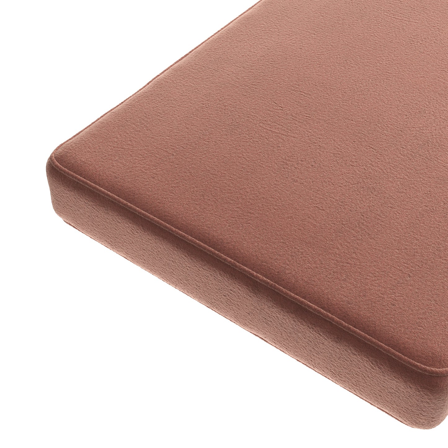 Custom Bench Cushion in Performance Velvet - Pink Grapefruit