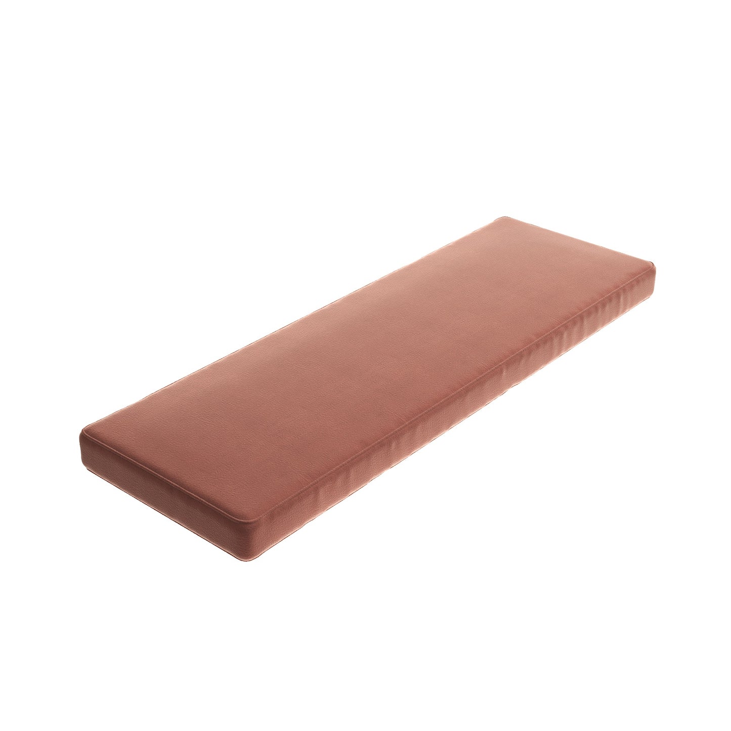Custom Bench Cushion in Performance Velvet - Pink Grapefruit