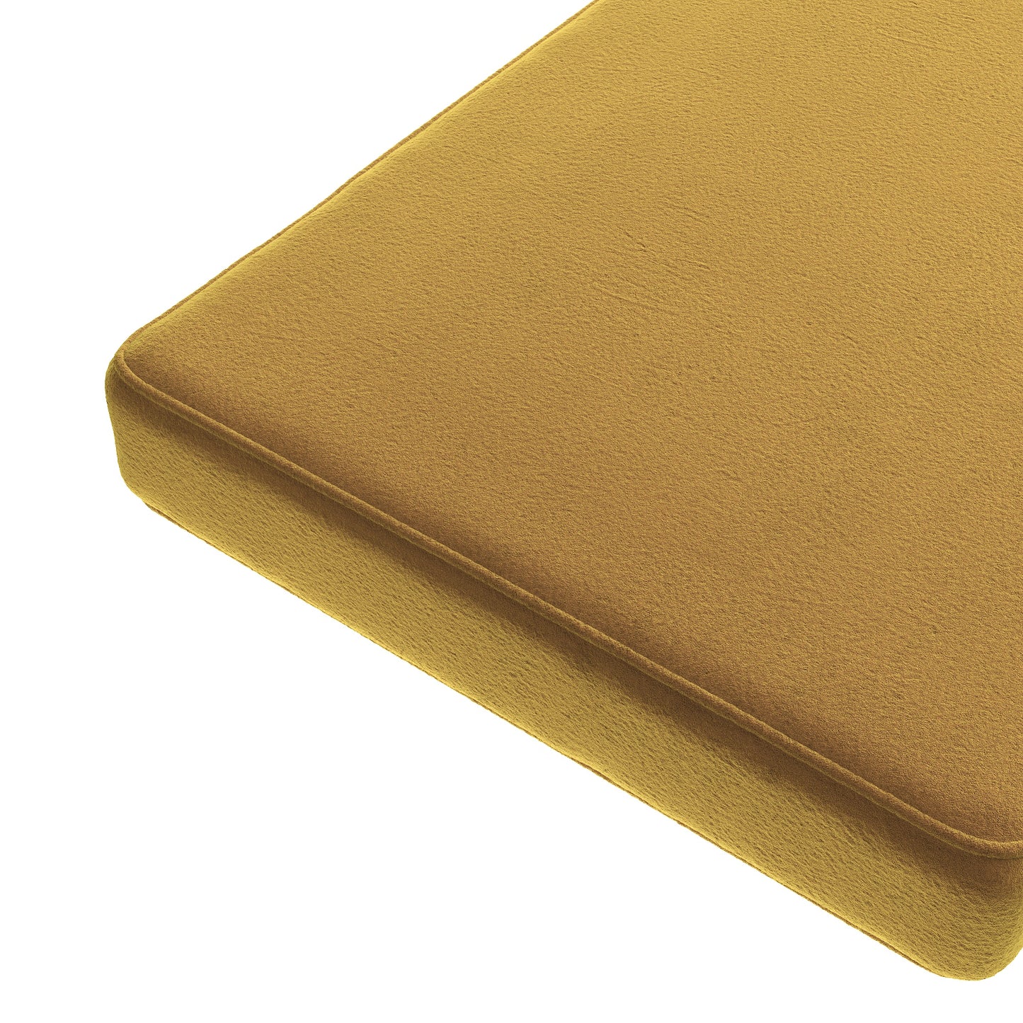Custom Bench Cushion in Performance Velvet - Butternut