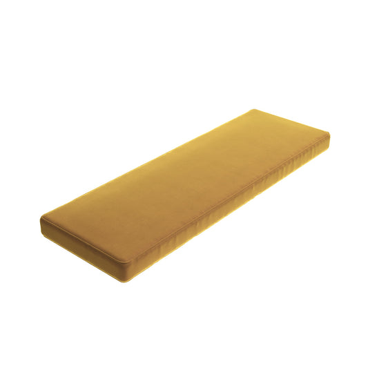 Custom Bench Cushion in Performance Velvet - Butternut