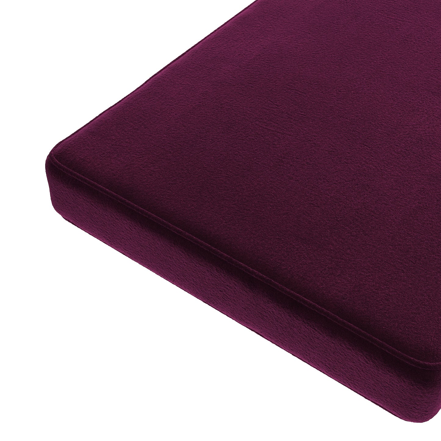 Custom Bench Cushion in Performance Velvet - Burgundy