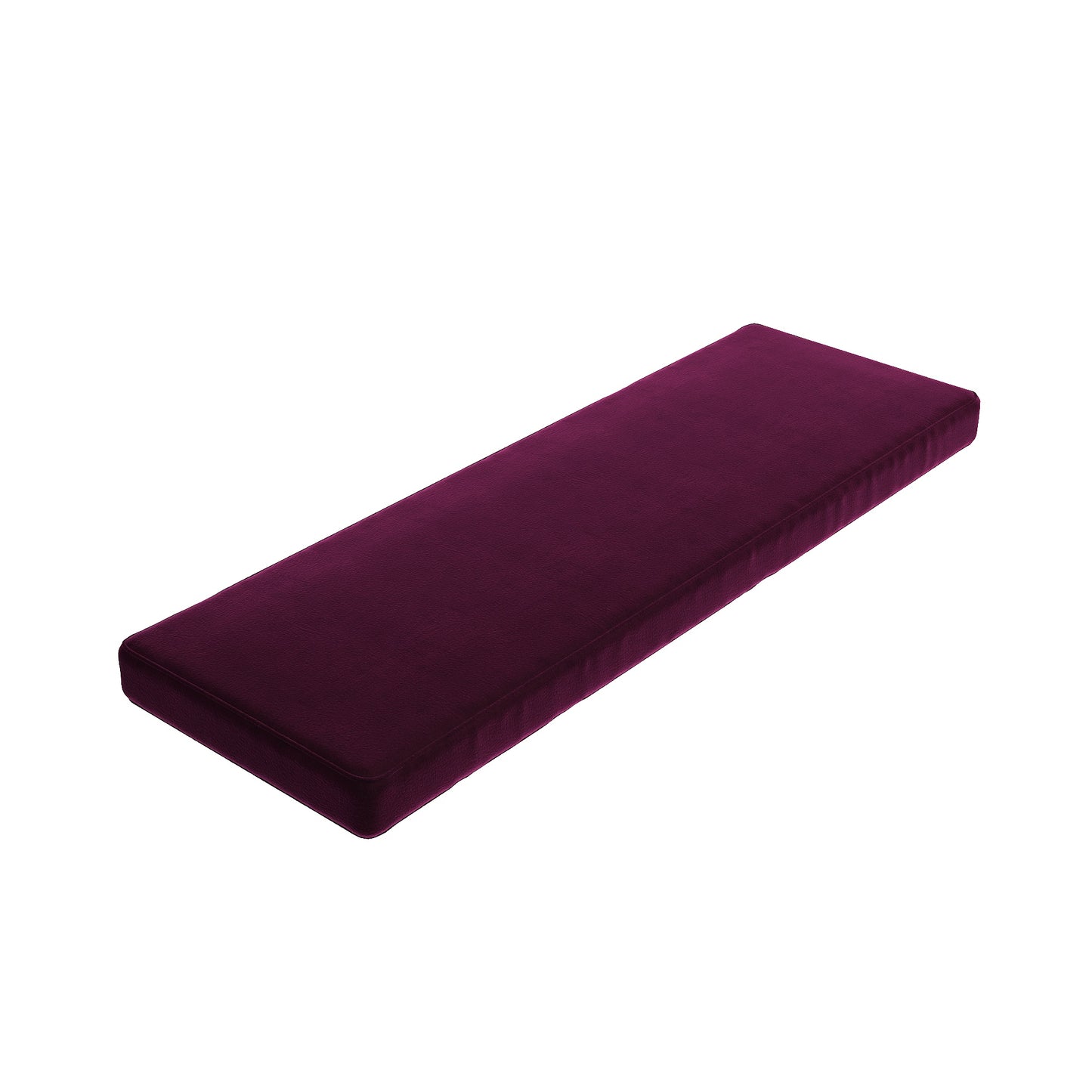 Custom Bench Cushion in Performance Velvet - Burgundy